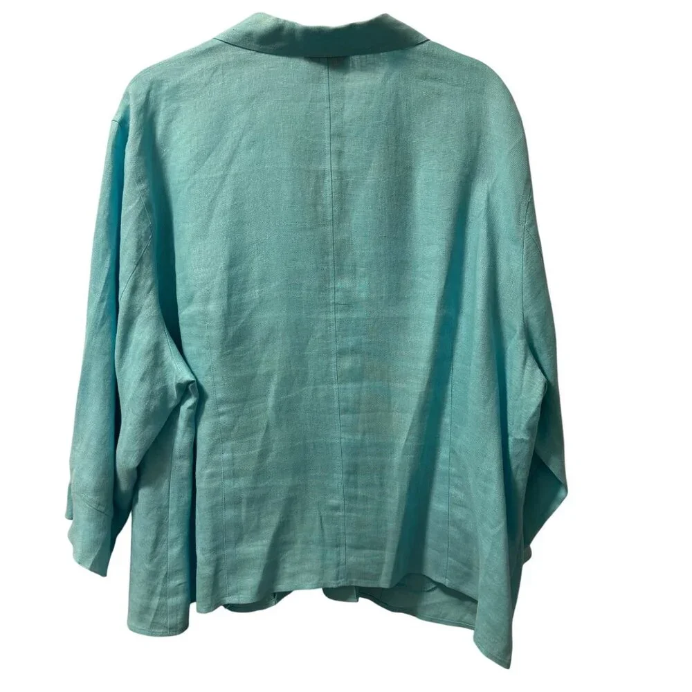 Talbots Teal Button-Up Top - Picture 11 of 12